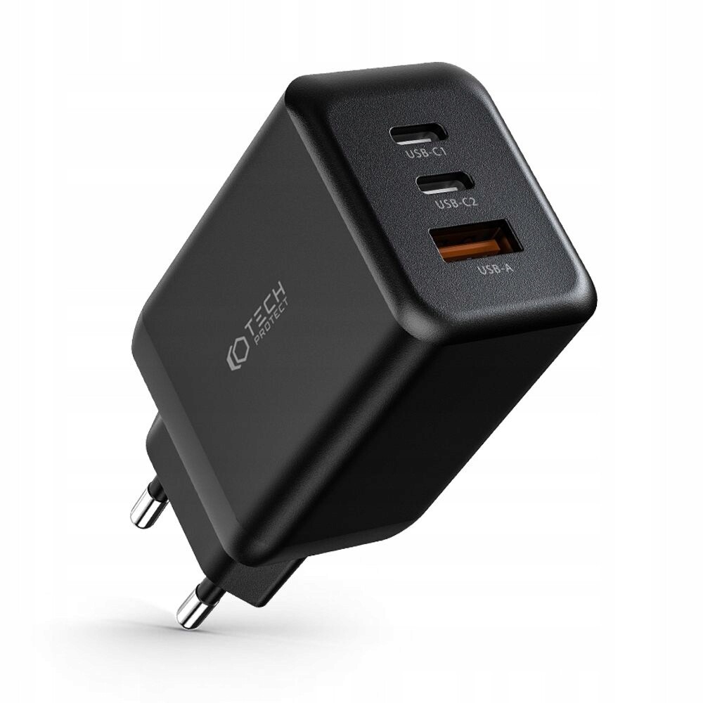 Tech-Protect C65W Univerzální síťová nabíječka Qc 3.0 2x Usb-c 1x Usb