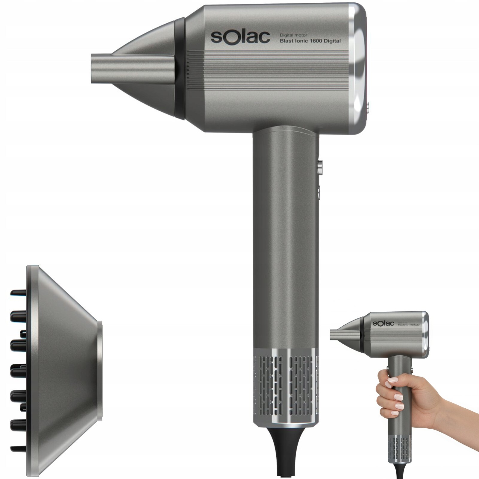 Vysoušeč Vlasů S Ionizací Solac Blast Jonic Digital 1600W