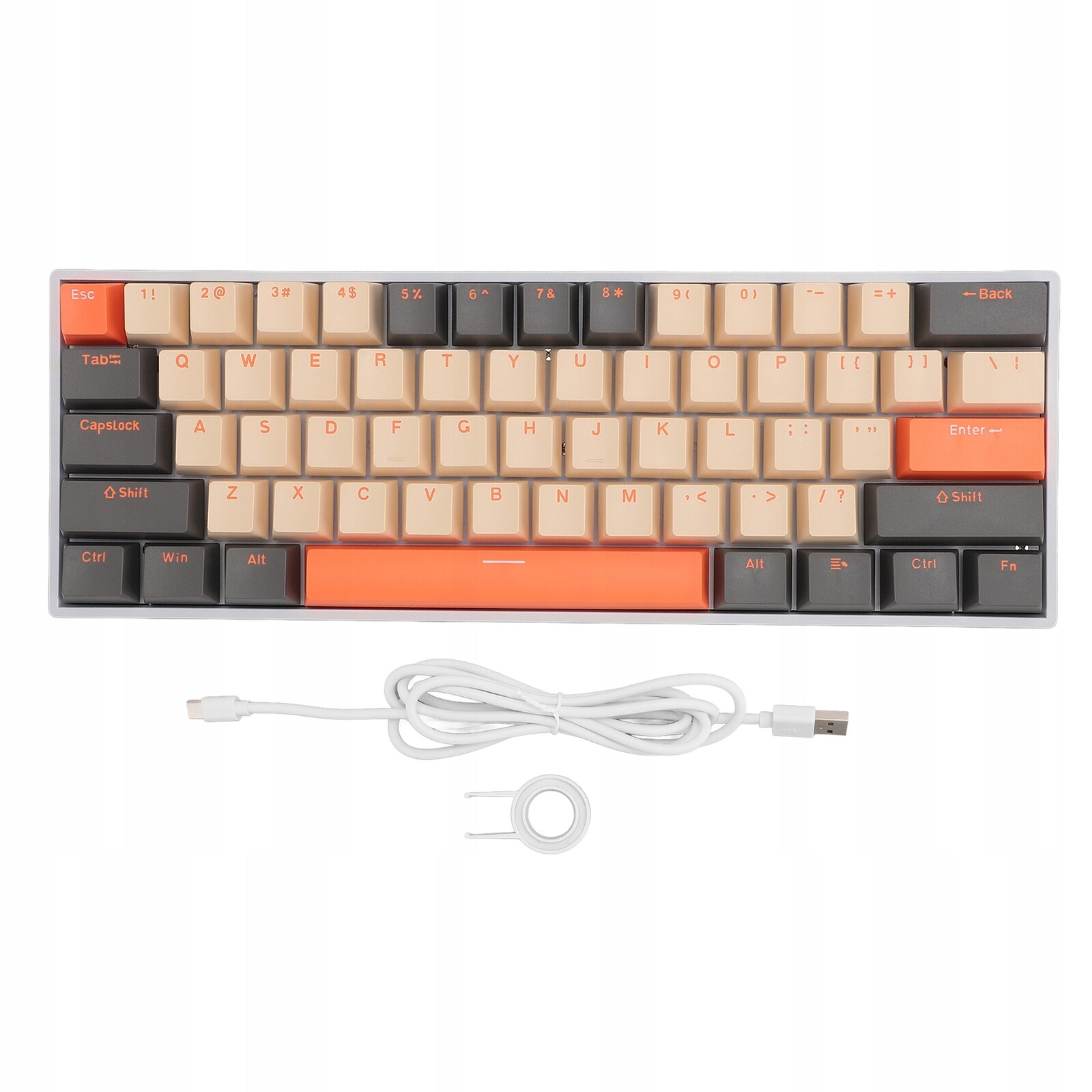 Malá Rgb Podsvícená Herní Klávesnice Pro Hráče 60 % 61 Kláves