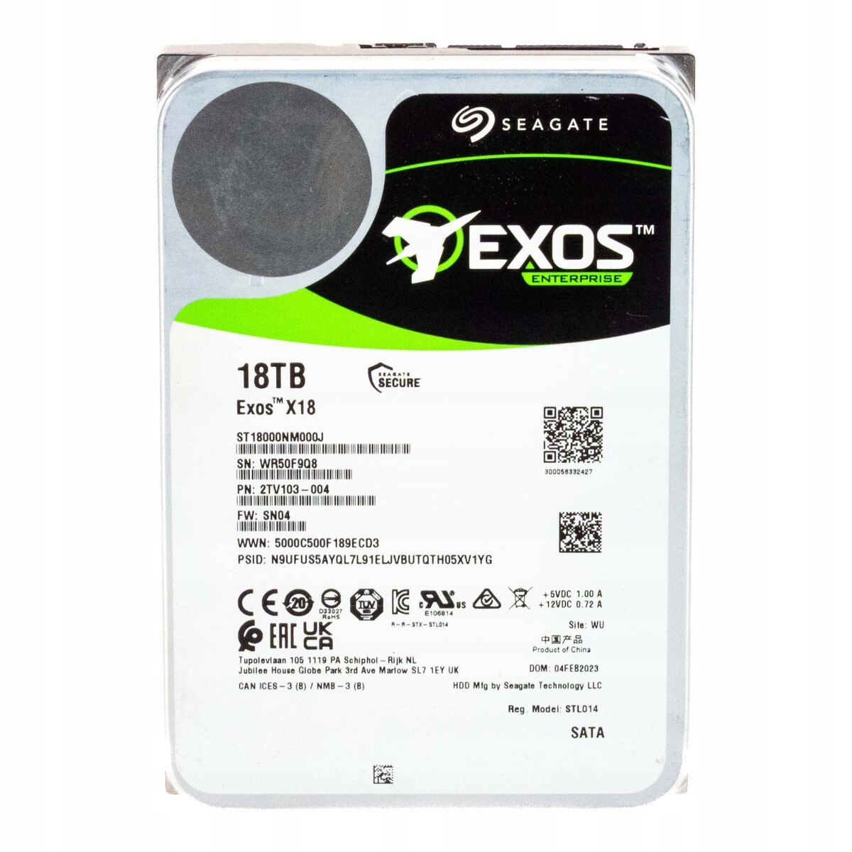 Seagate Exos X18 18TB 7.2K 256MB Sata III 3.5'' ST18000NM000J