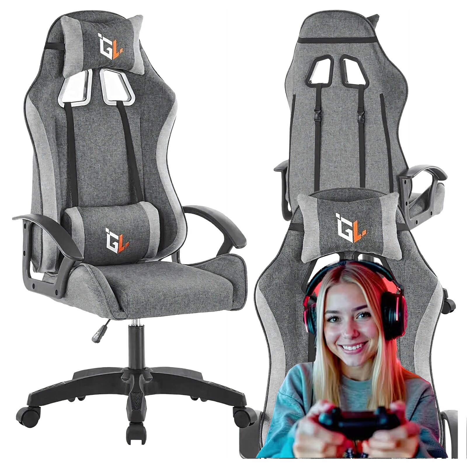 Herní Kancelářské Křeslo Otočné Kelímkové Křeslo K Psacímu Stolu Silné Až Do 100 Kg