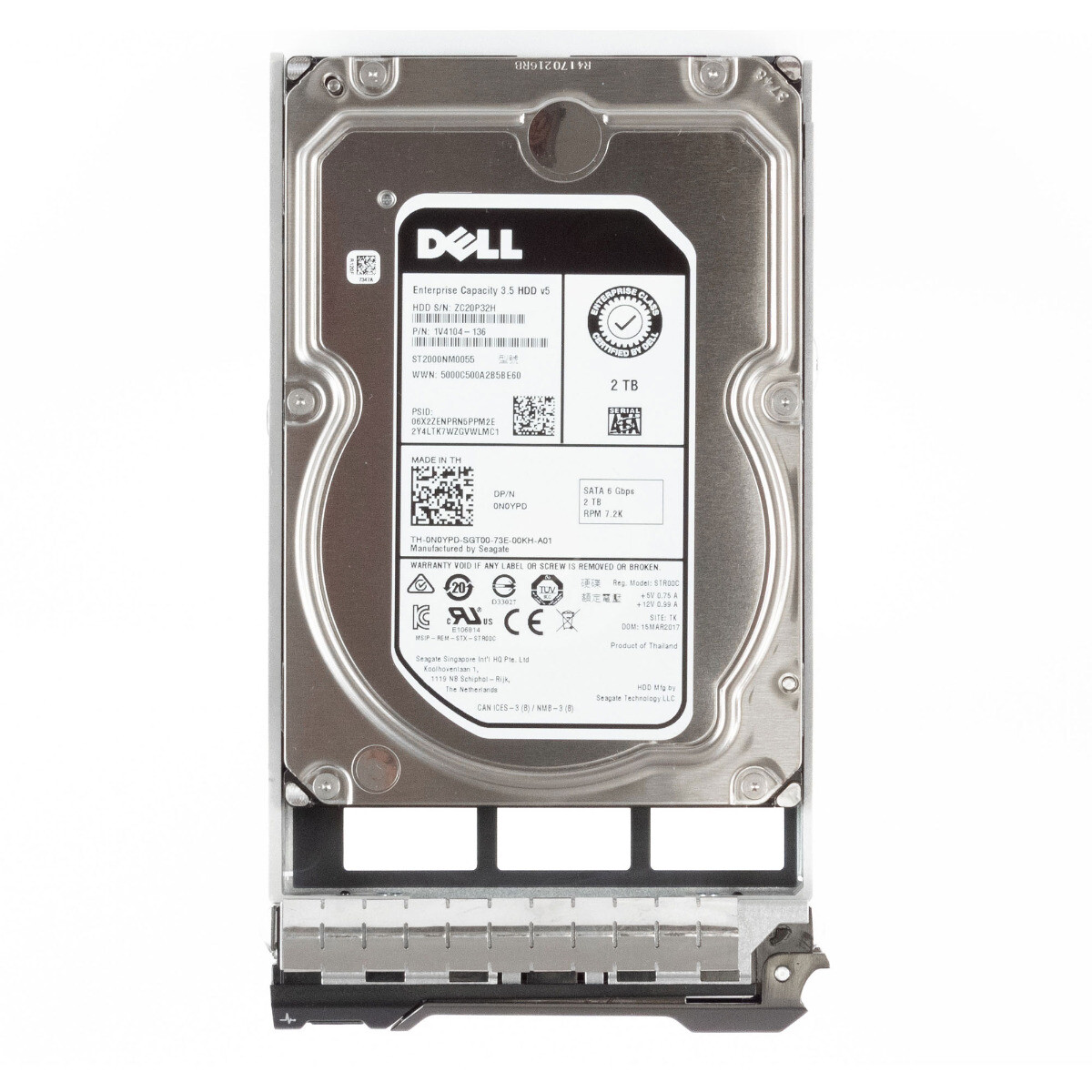 Dell 0N0YPD 2TB 7.2K 128MB Sata III 3.5'' ST2000NM0055