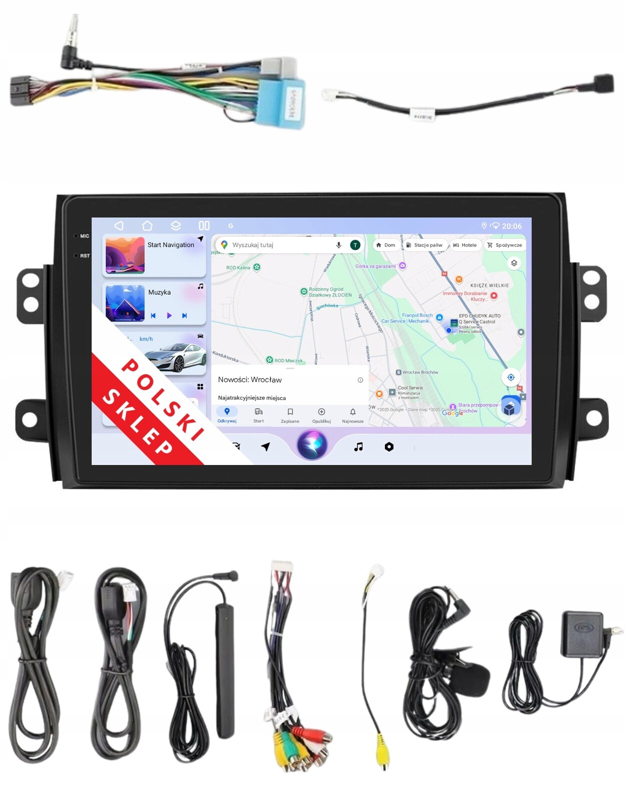 Navigace Rádio 2DIN Android Fiat Sedici Suzuki SX4 A 6 Gb Dsp Carplay Lte