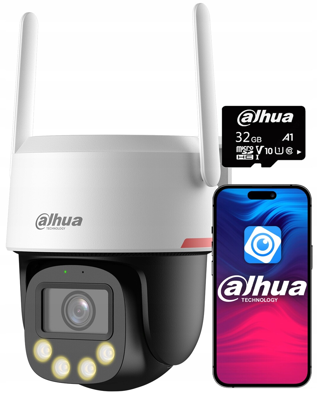 Otočná kamera WiFi 4K Dahua P8F-PV 8MPx WizColor s analýzou Ai 32GB