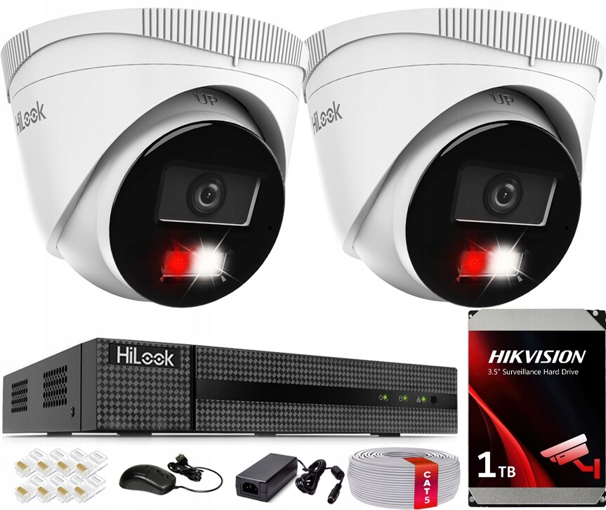 Ip monitorovací sada Hilook by Hikvision 2x IPC-T240HA-LUC 4MPX PoE Hybrid