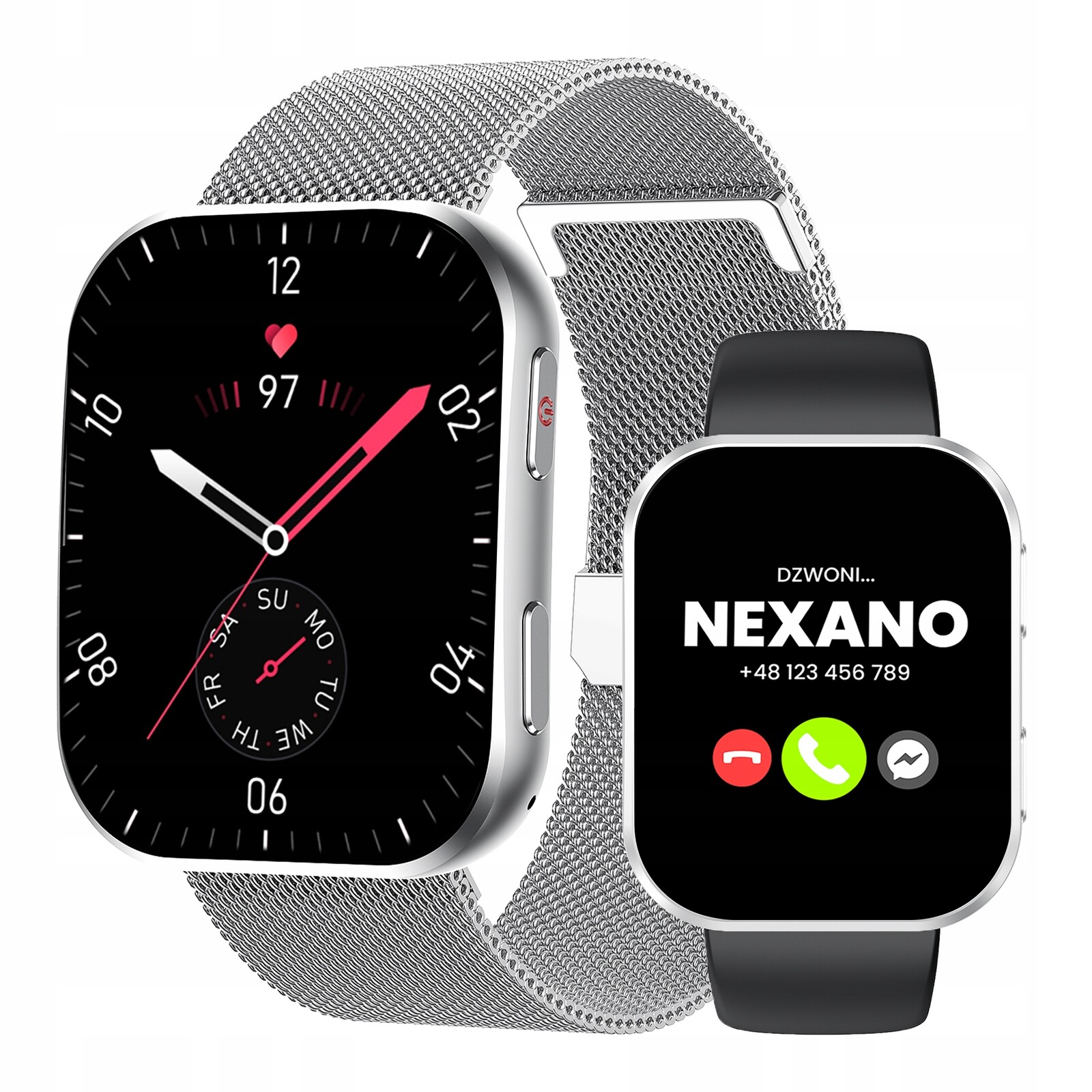 Chytré Hodinky Dámské Hodinky Pl Menu Amoled Hovory Oznámení Sos 3 Pásky