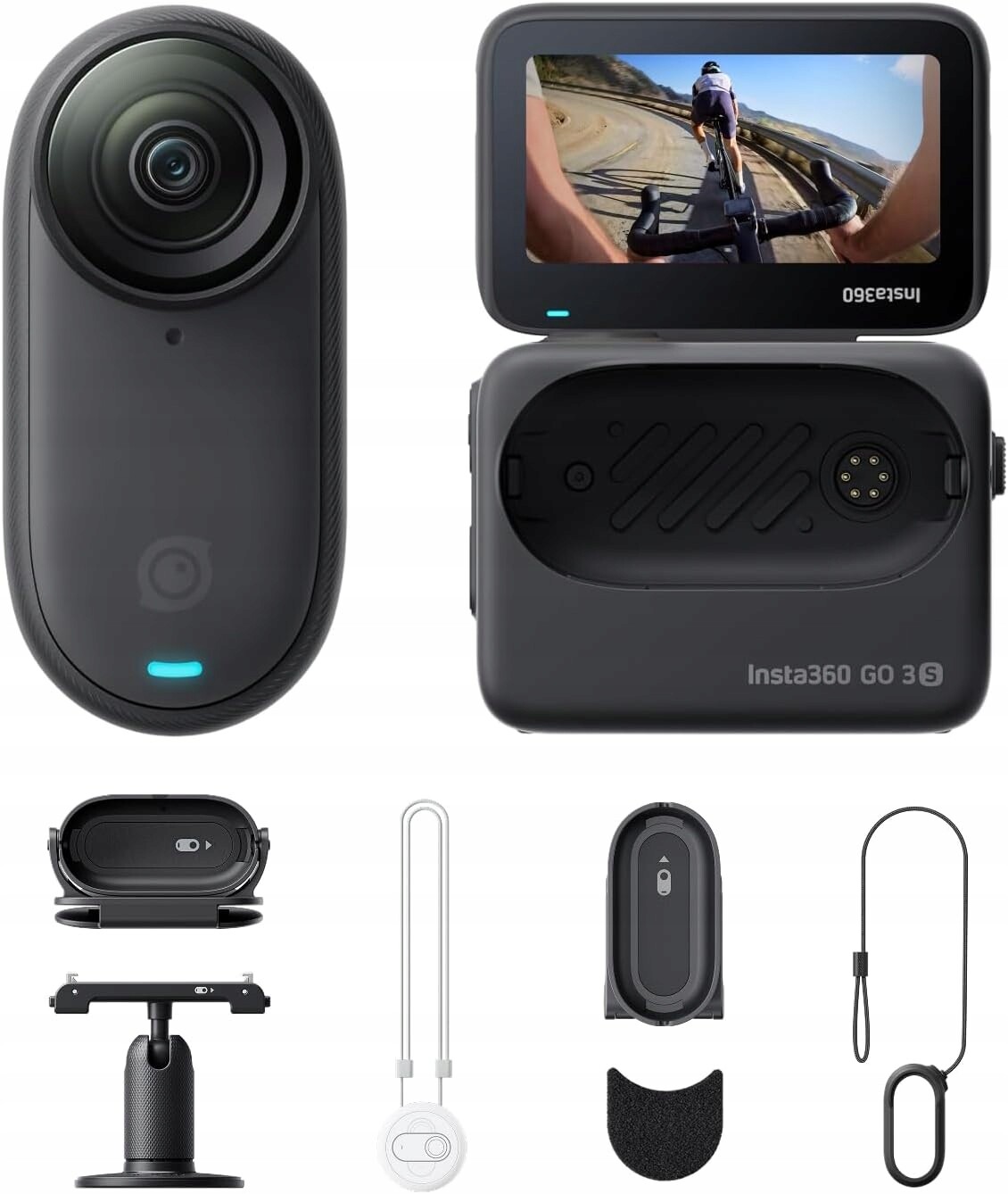 Insta360 Go 3S Sportovní kamera 4K 128GB 140min Pov s příslušenstvím Set