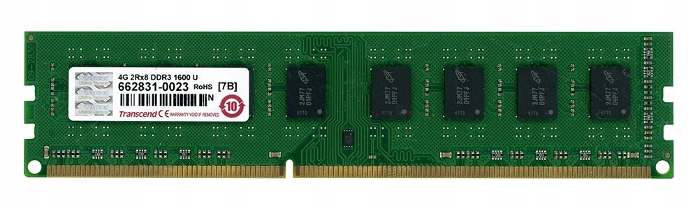 Transcend 4GB PC3-12800 DDR3 1600MHz Udimm 2Rx8 non-ECC Qnap