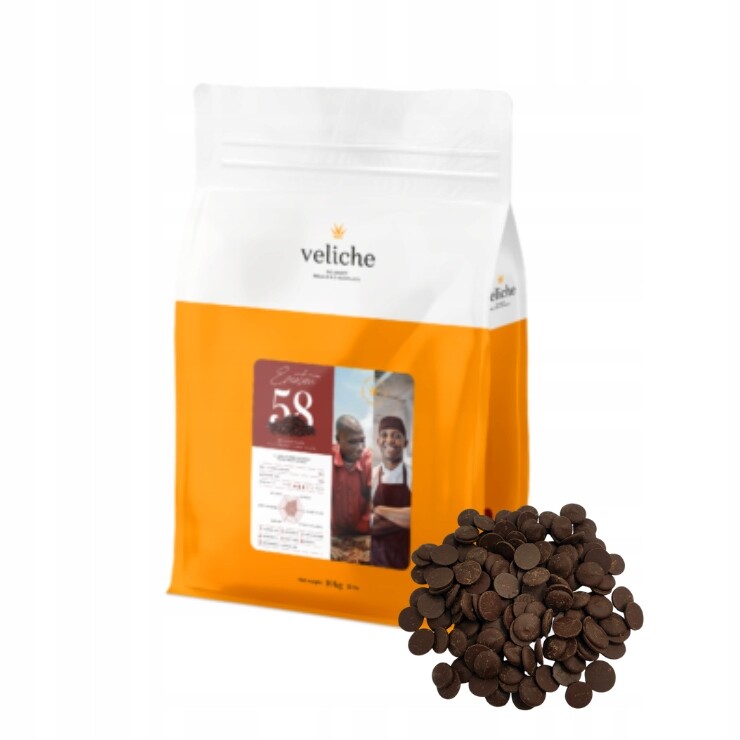 Veliche 58% Belgická hořká čokoláda (dark Emotion) 2,5 kg