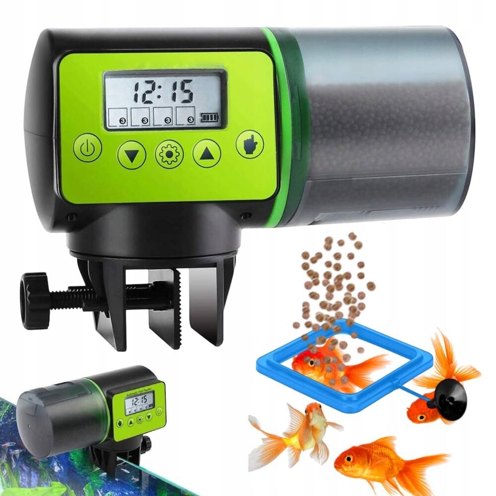 Automatické Krmítko Dávkovač Krmiva Pro Ryby Do Akvária S Časovačem 200 ML
