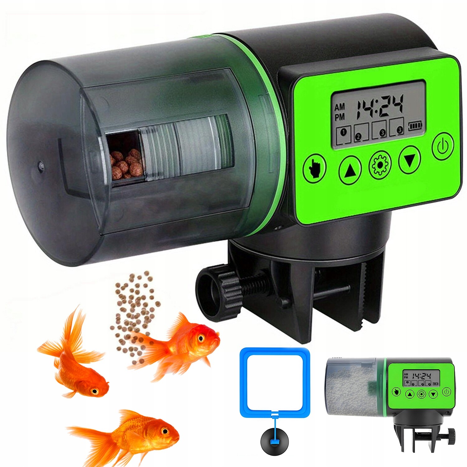 Automatické Krmítko Pro Ryby Do Akvária Dávkovač Krmiva LCD 200 ML