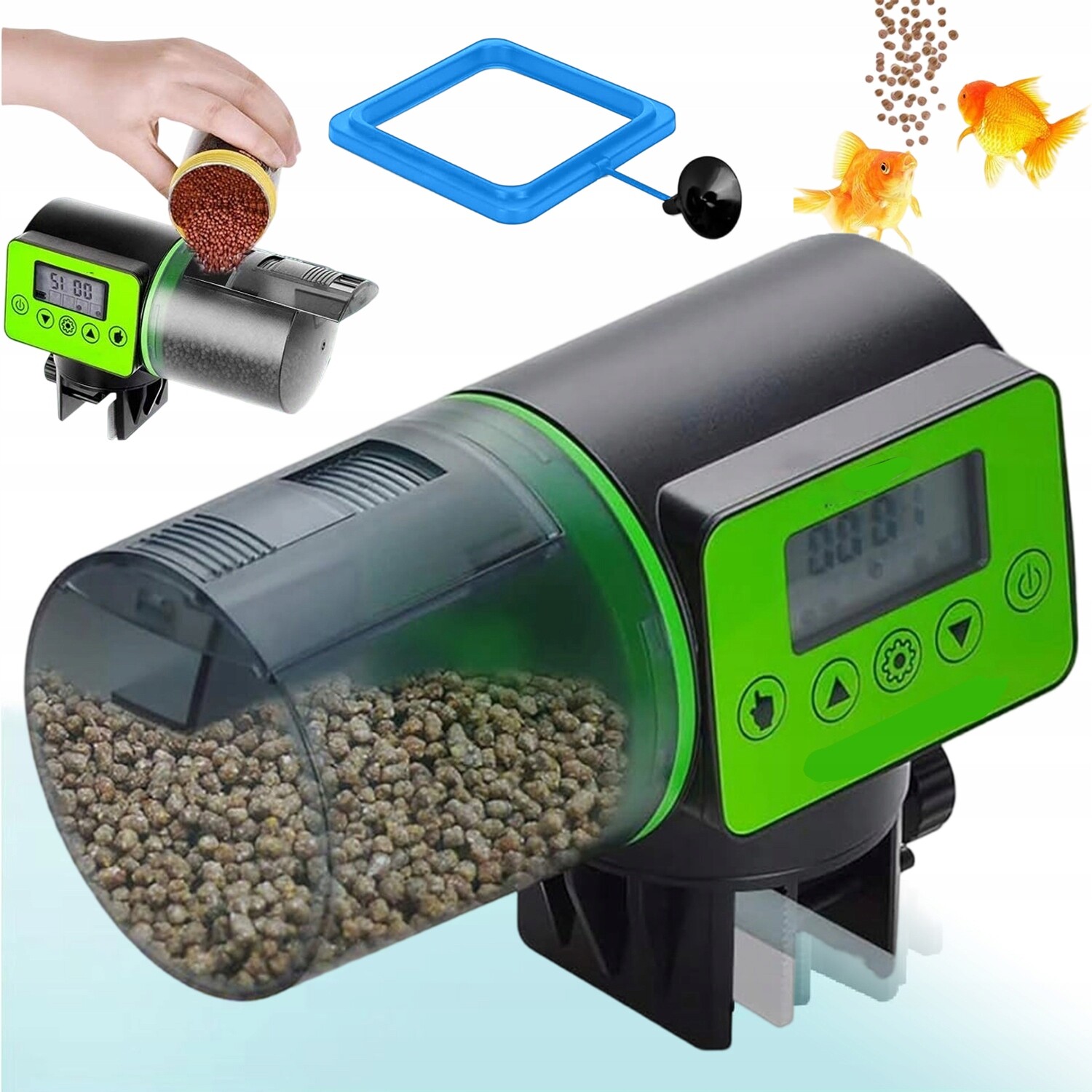 Automatické Akvarijní Krmítko Na Ryby Dávkovač Krmiva 200 ML Napájené