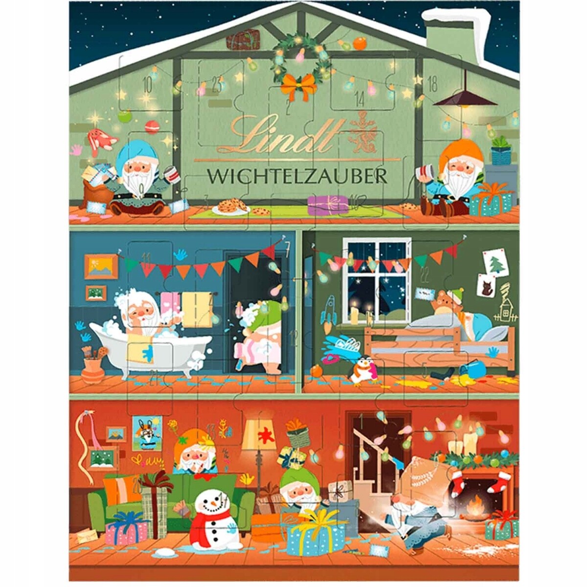 Lindt Adventní kalendář Čarodějné trpaslíky 146g 24 kusů Německo