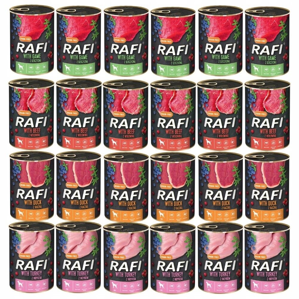 Dolina Noteci Rafi Mix Vlhké krmivo 24x400g