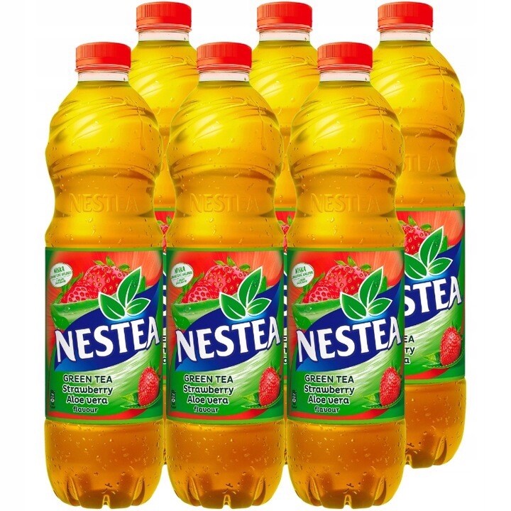 Nestea Čajový nápoj Ice Tea zelený čaj jahoda 1,5 l x 6 kusů