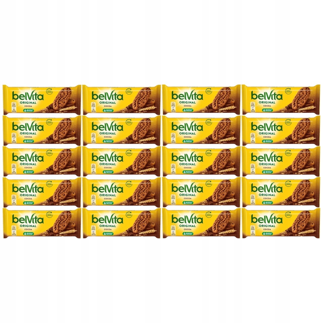 belVita Obilné sušenky s kakaovou příchutí a kousky čokolády 50 g (4 ks)