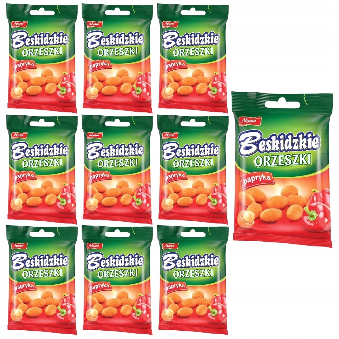 Beskidzkie oříšky s příchutí papriky 70 g x 10 kusů