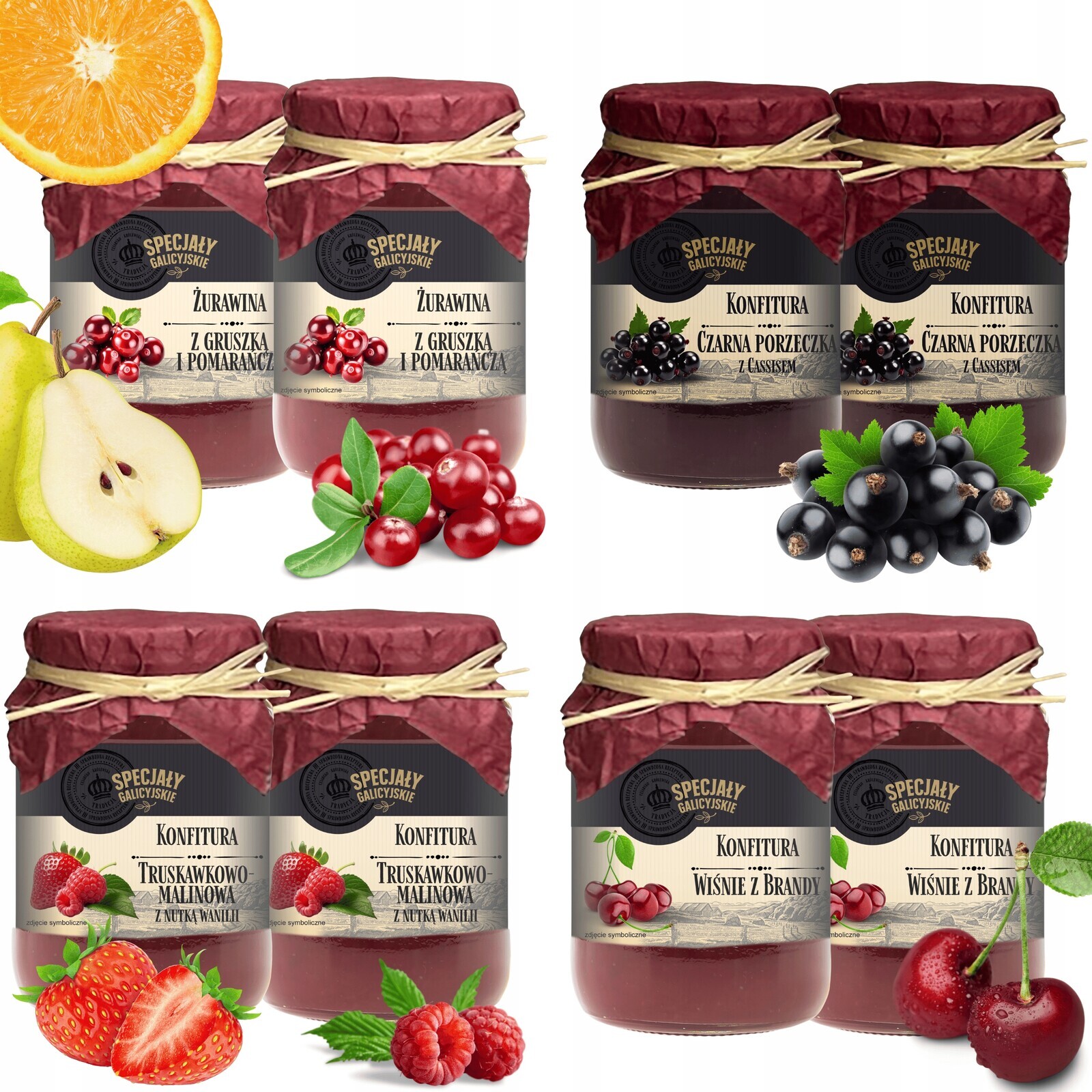 Sada 8 řemeslných konfitur zavařeniny Galicijské speciality 8×200 g