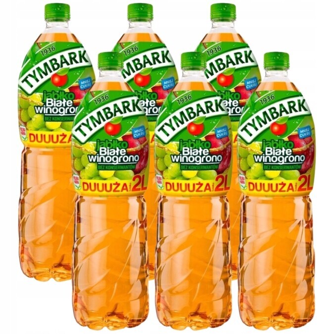 Tymbark Nápoj jablko bílé hroznové víno 2 l x 6 kusů