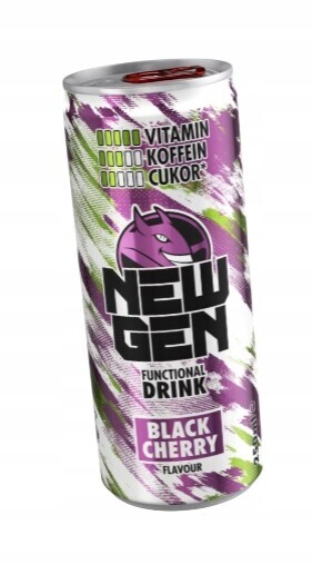 Hell New Gen Energy Drink Black Cherry Napój Energetyczny 24x 250ml.
