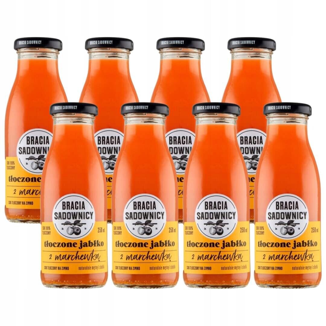 Bracia Sadownicy Šťáva lisované jablko s mrkví 250 ml x 8 kusů
