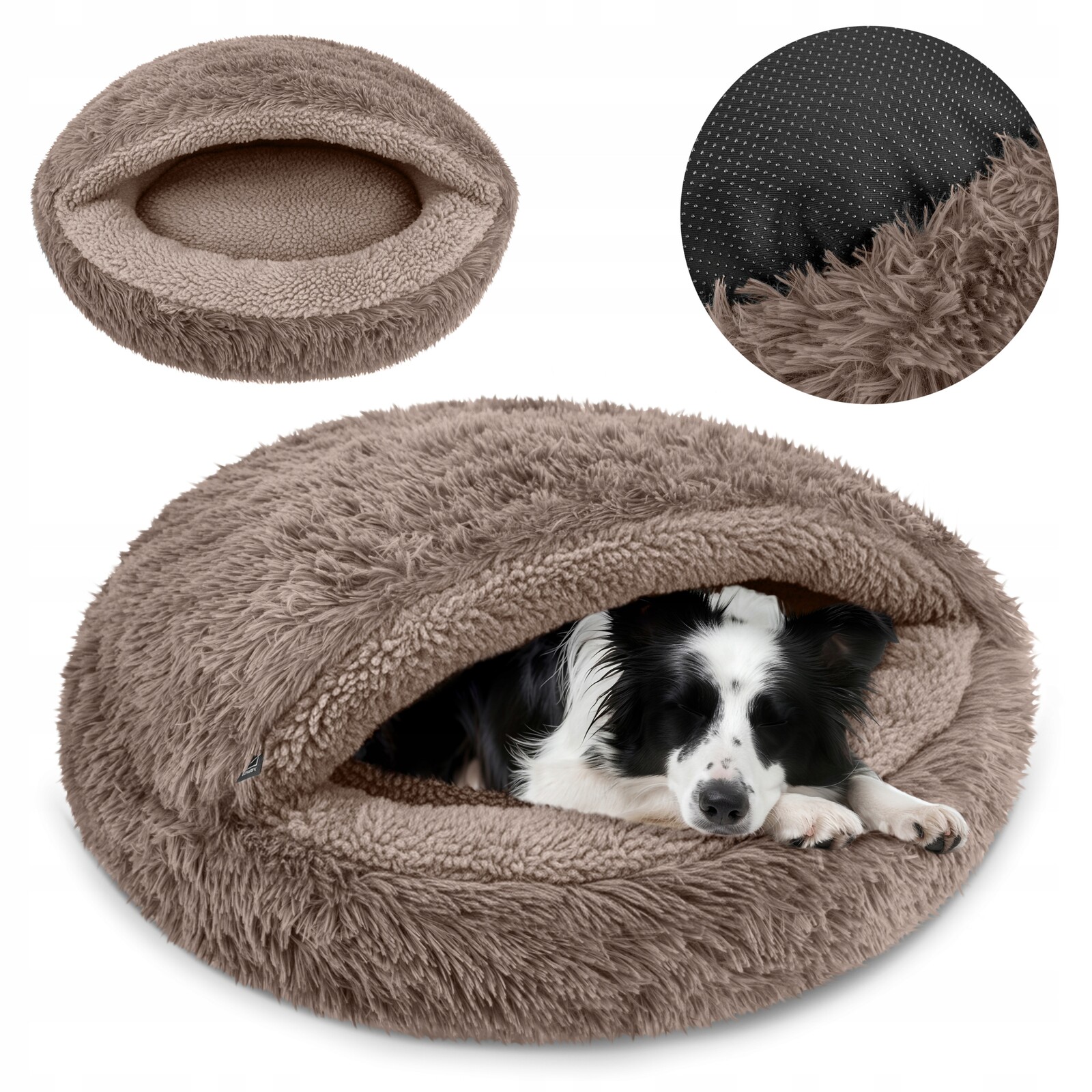 Pelíšek Pelech Kulatý 70 CM S Funkcí Spacáku Velký Potah L