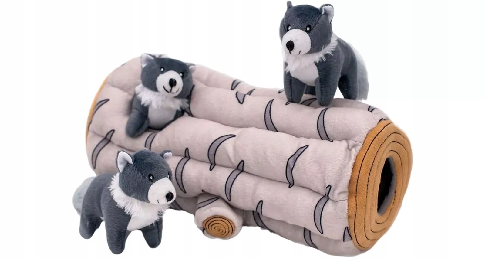 Plyšová kláda s pískajícími vlky ZippyPaws