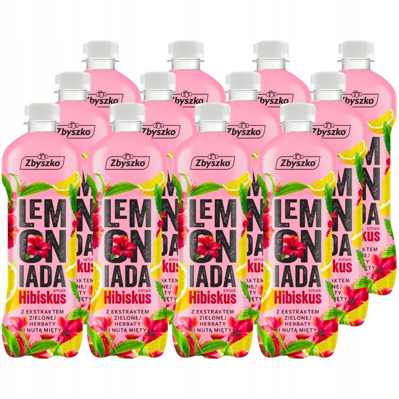 Zbyszko Limonáda s příchutí ibišku s extraktem zeleného čaje a nádechem máty
