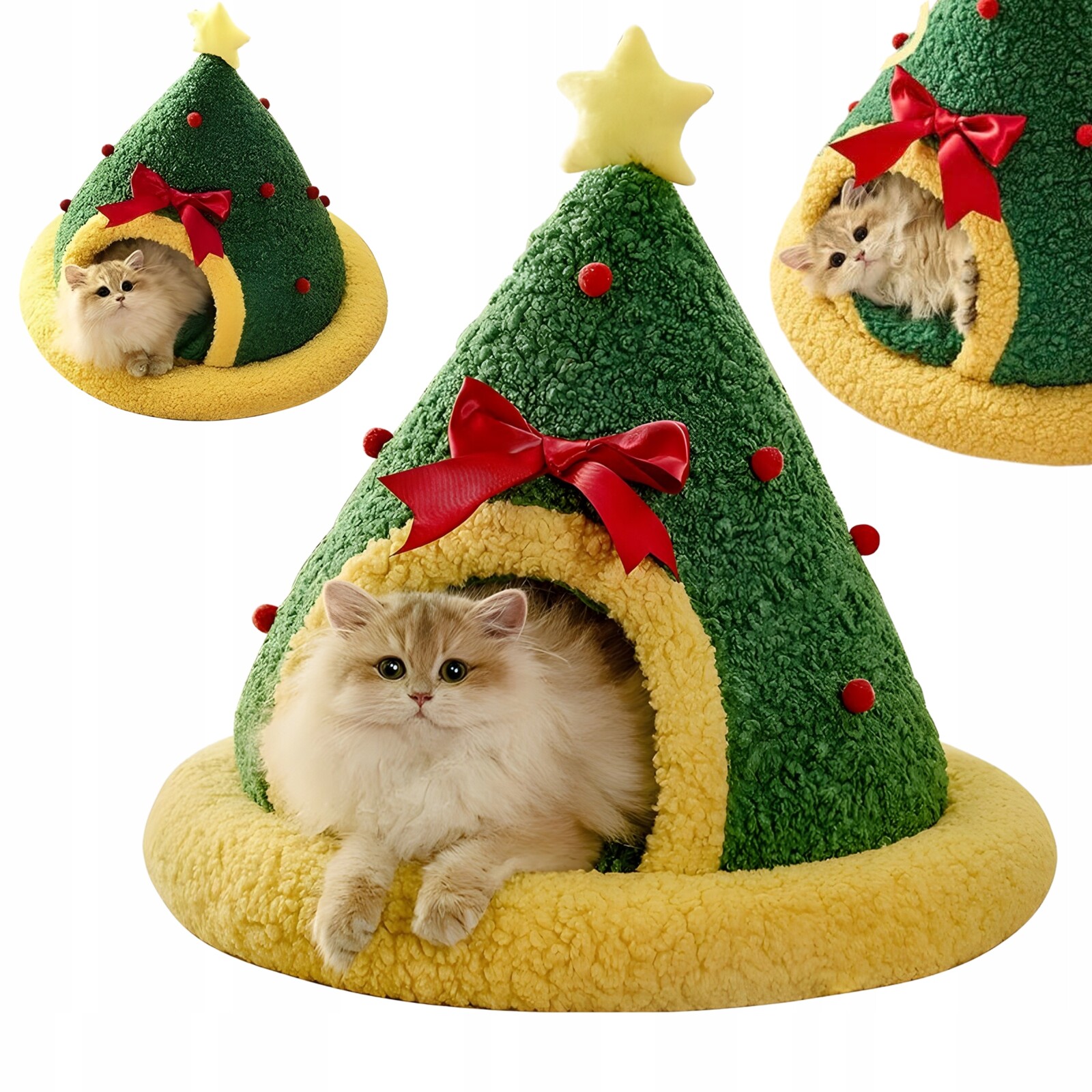 Pelíšek Pro Kočky Vánoční Zimní Domeček Ideální Pro Vašeho Mazlíčka