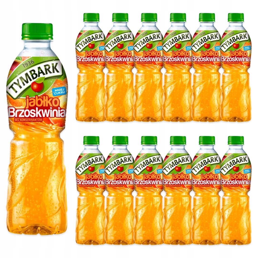 Tymbark Nápoj jablko broskev 500 ml x 12 kusů