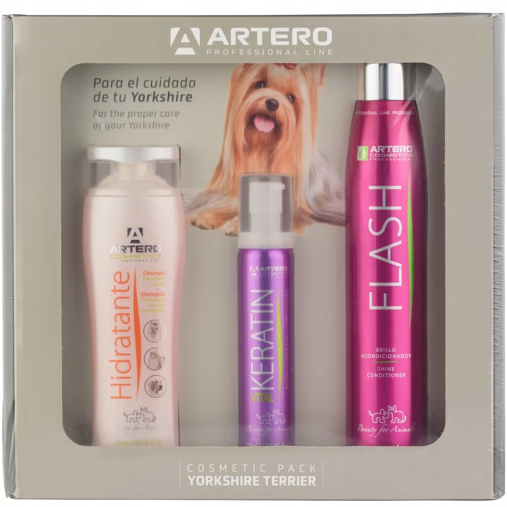Artero Cosmetic Pack Yorkshire Terrier – sada pro psa s dlouhou srstí