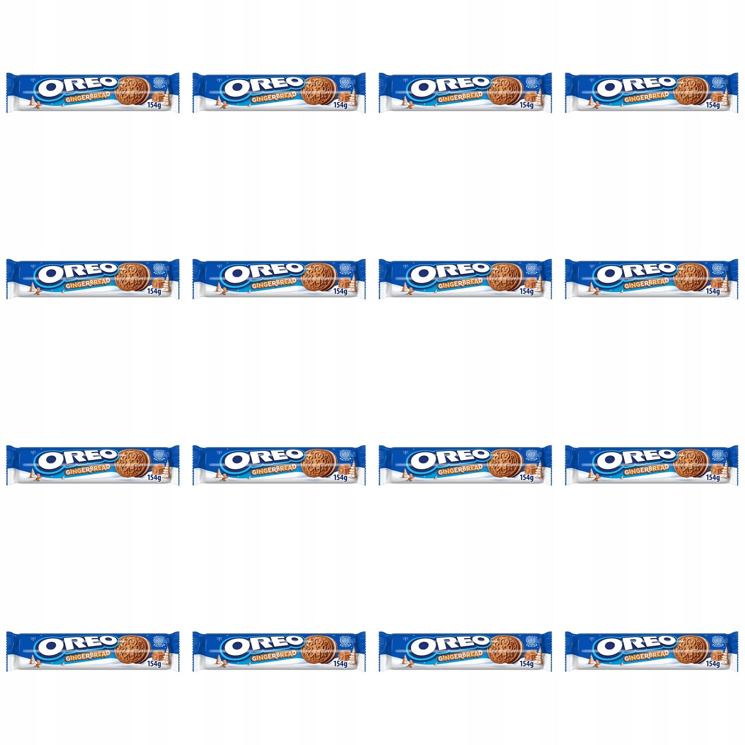 16 x 154 g Oreo gingerbreadové sušenky na Vánoce Karton