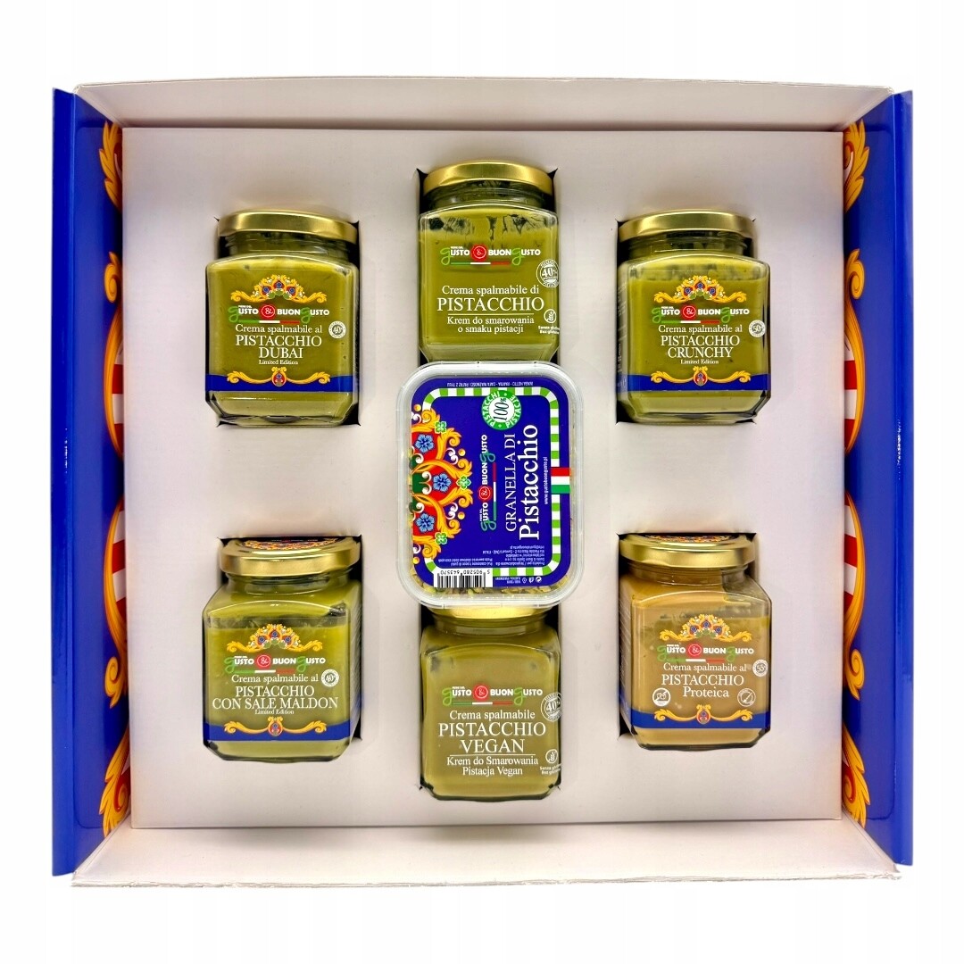 Sada Pistáciových krémů s pistáciovou posypkou 1300 g – Ideální jako dárek