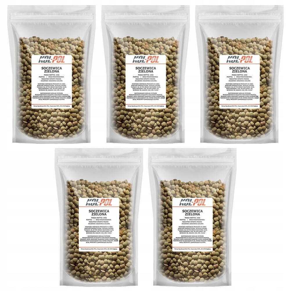 Zelená Čočka 5 kg Přírodní vysoká kvalita