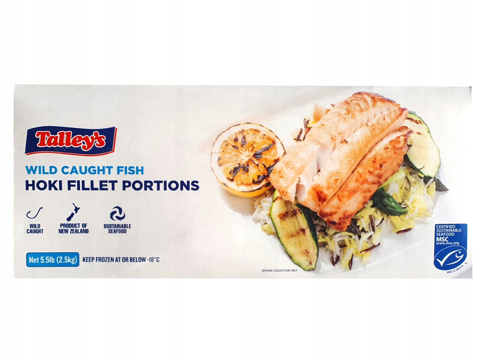 Porce z novozélandské miruny bez kůže – 0% glazury 2,5 kg Talley's