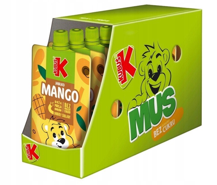 Kubuś Mus s příchutí jablko-mango 200 g x 10 kusů