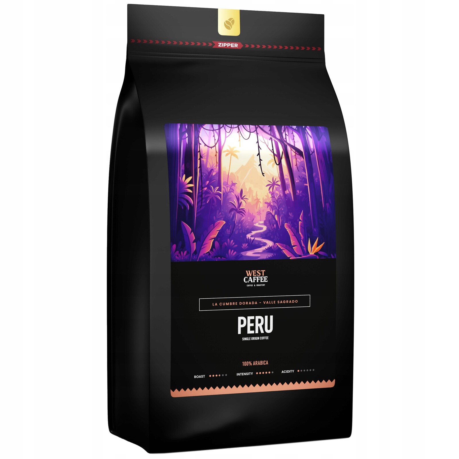 Káva zrnková Peru 1 kg Čerstvě pražená 100% Arabica La Cumbre Dorada