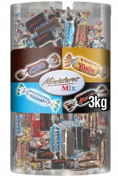 Bonbóny Celebrations 3kg Miniatures Mix Mini Twix Snickers Mars Bounty XXL