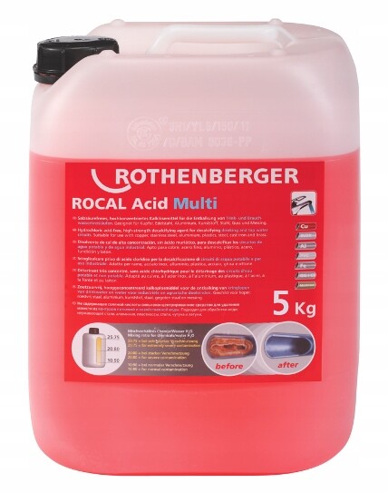 Tekutý odvápňovač pro instalaci Rothenberger 5 l