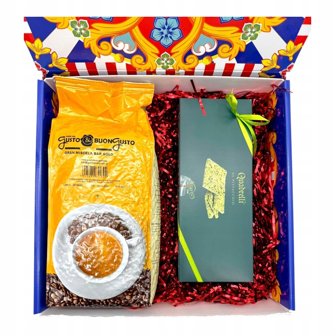 Sada Sicilských: Aromatická Káva (1 kg) s pistáciovými koláčky (150 g)