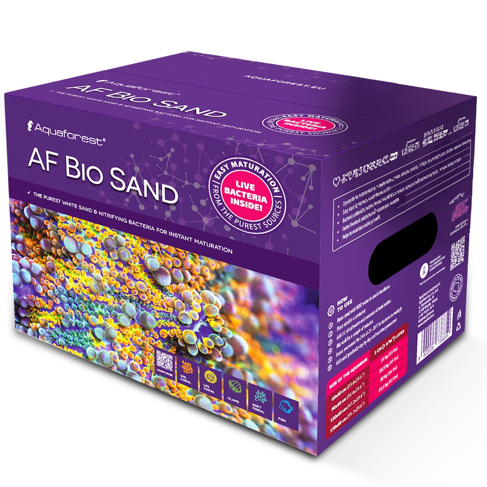 Aquaforest Bio Sand 1 MM-2 MM 10 Kg – Přírodní Písek Pro Mořské Akvárium