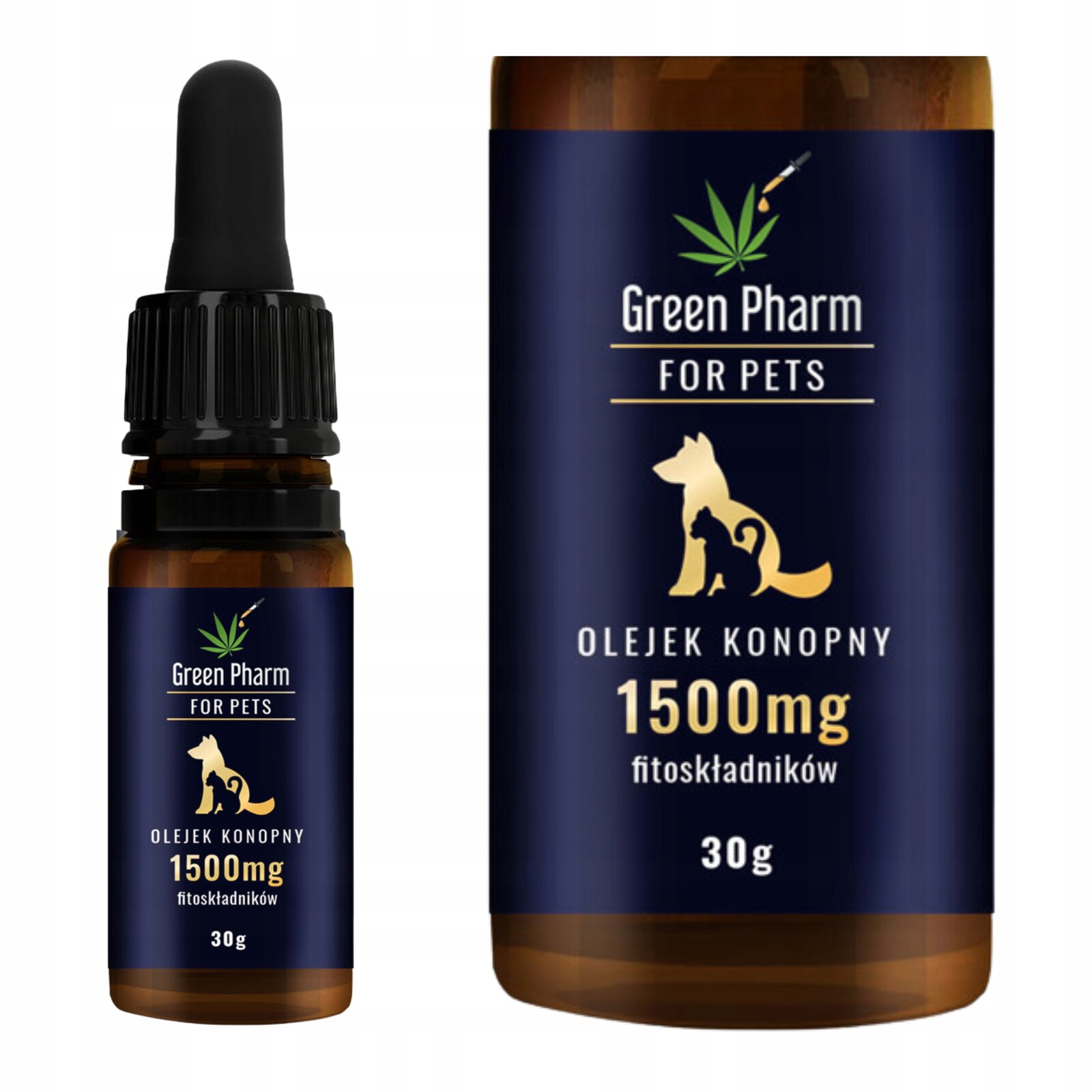 Konopný olej Cbd 5% Pro psa 1500 mg 33 ml Veterinární Bez Thc