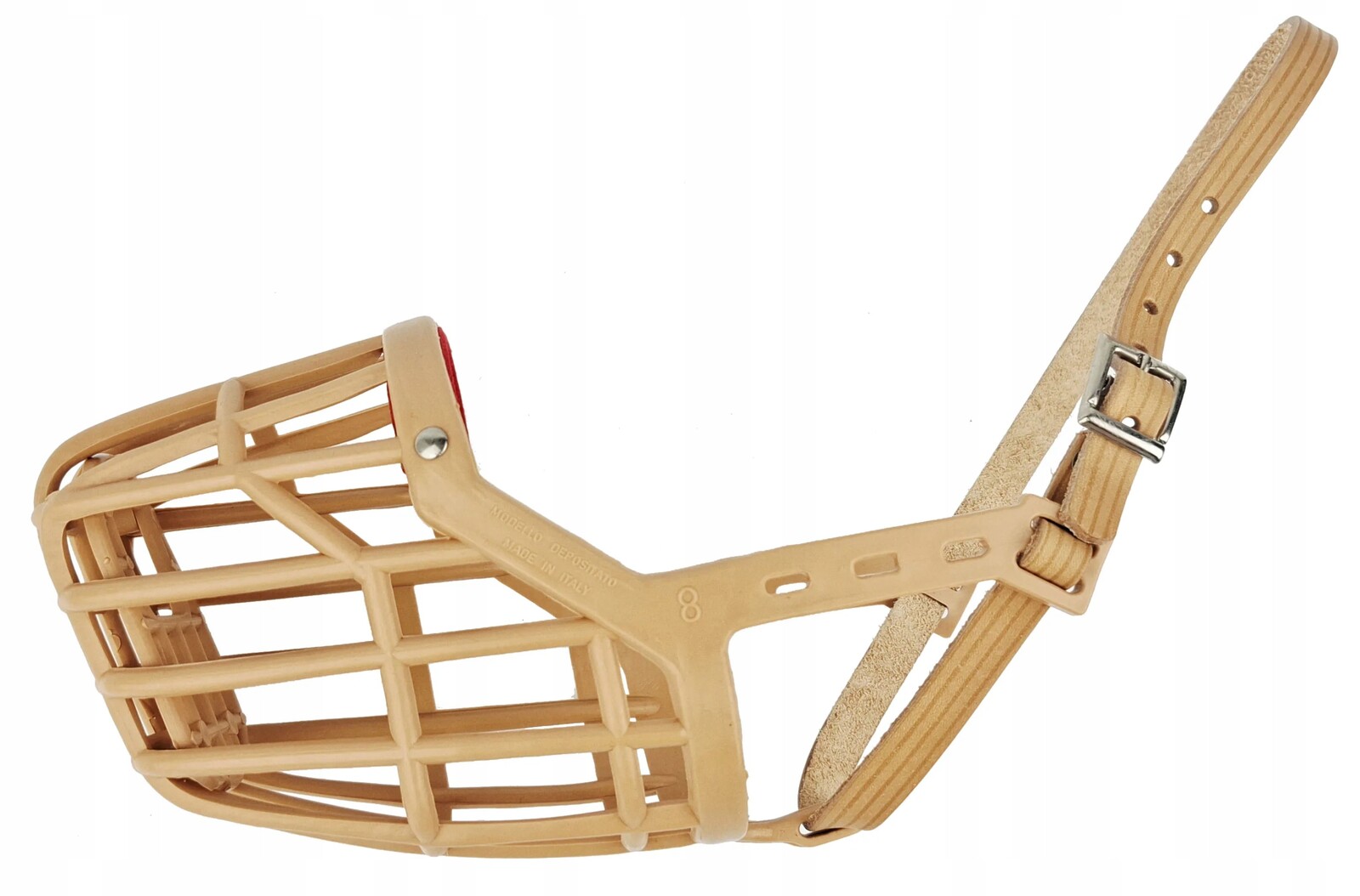 Plastový náhubek pro psa Lehký a odolný Champion 8 (3XL-31 cm/7 cm) Příroda