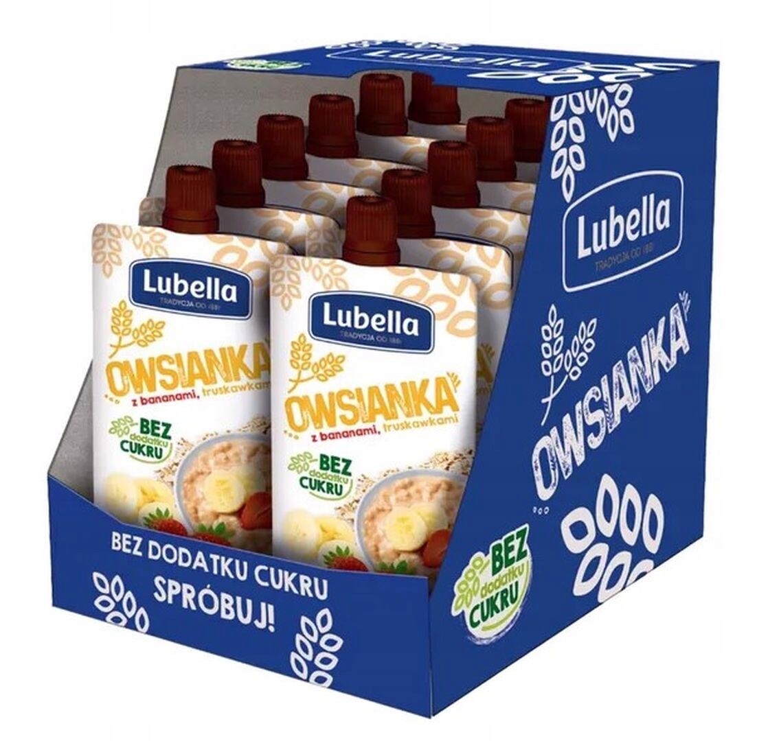 Lubella Ovesná Kaše s jahodovými banány 100 g x 12 kusů
