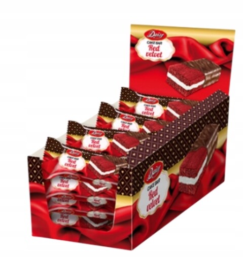 Daisy Baton Czekoladowy Red Velvet – Delikatny i Puszysty 24x 50g