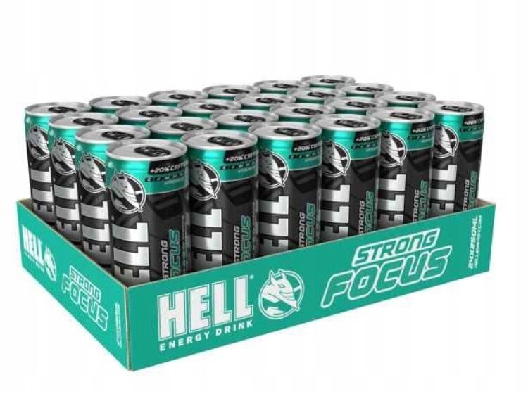 Hell Energy Drink Focus – Napój Energetyczny z Witaminami 24х 250ml.