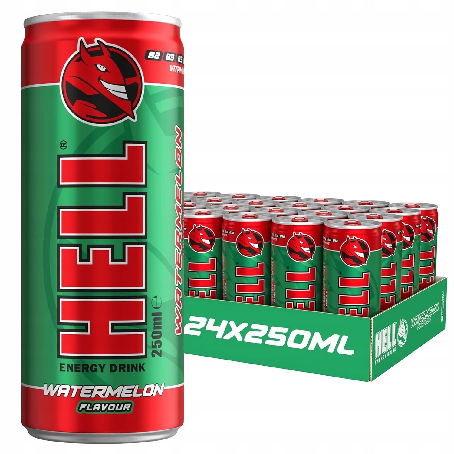 Hell Energy Drink Meloun – Arbuzowy Napój Energetyczny 24x 250ml.
