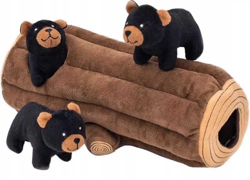 Plyšová kláda s pískajícími medvídky ZippyPaws