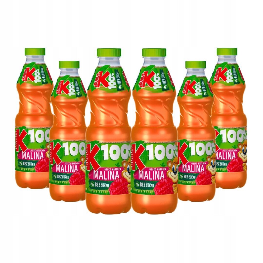 Kubuś 100% Šťáva jablko mrkev malina 850 ml x 6 kusů