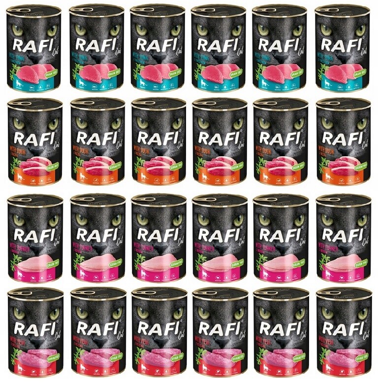 Dolina Noteci Rafi mix chutí mokré Krmivo pro kočky 24x400g